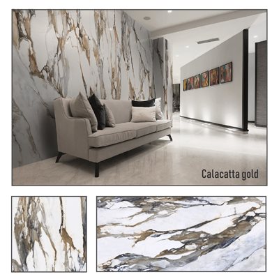 01-Série EK Gold Calacatta • marbre poli 24x24